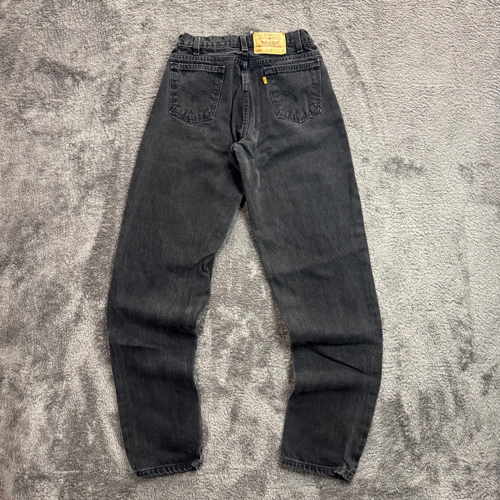Vintage Levis 560 Orange Tab Jeans 29x34 Black Loose Fit Tapered Made in USA 90s